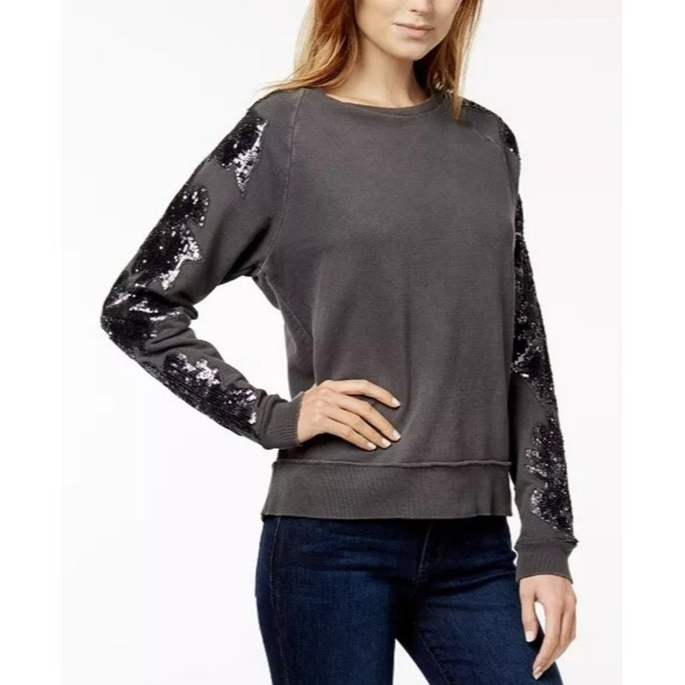 JOE'S JEANS The Evie Sequin Sweatshirt Size XS